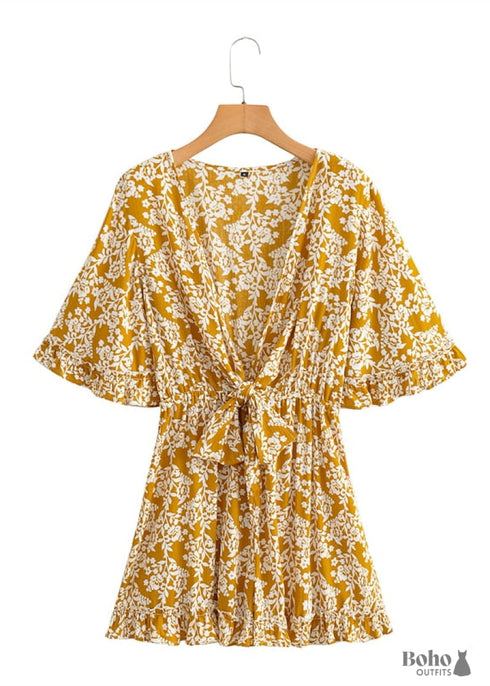 Boho Romper Mini Summer Dress Teagan